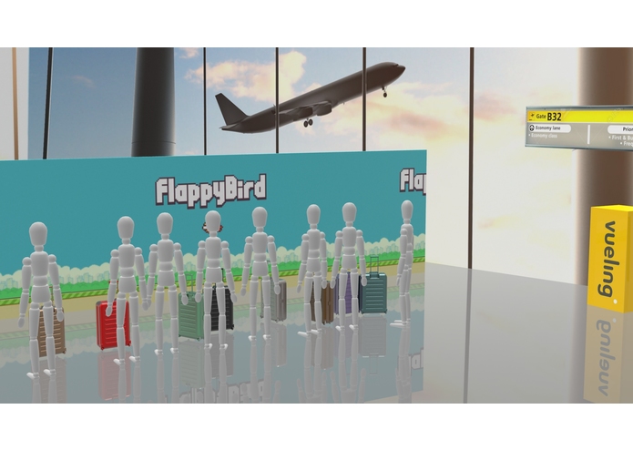 Gesture-based boarding queue entertaining system – screenshot 1