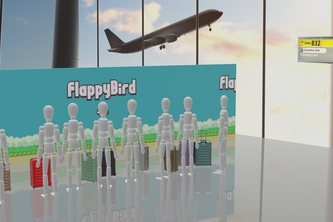 Gesture-based boarding queue entertaining system