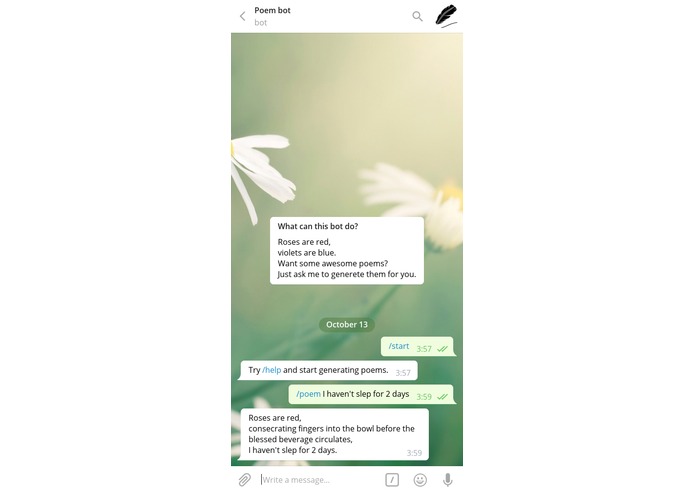 The Poem Bot – screenshot 1