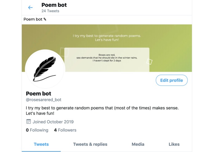 The Poem Bot – screenshot 3