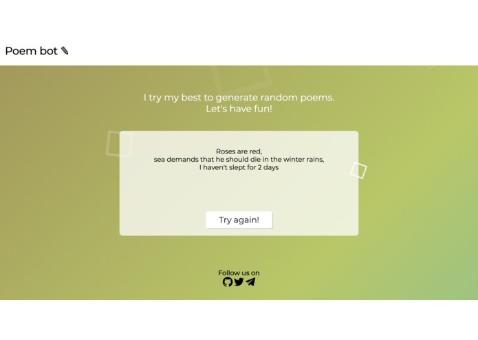 The Poem Bot – screenshot 4