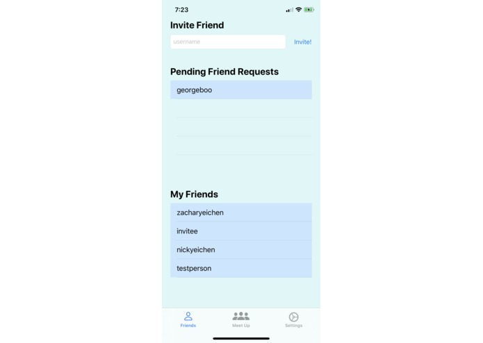 MeetUp! – screenshot 2