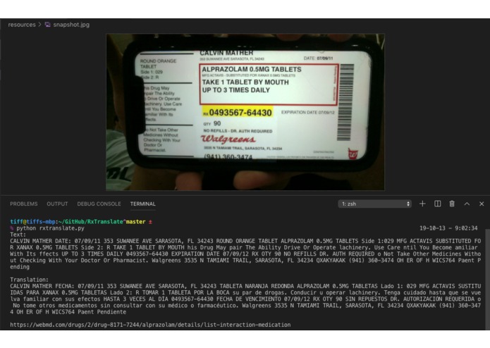 RxTranslate – screenshot 2