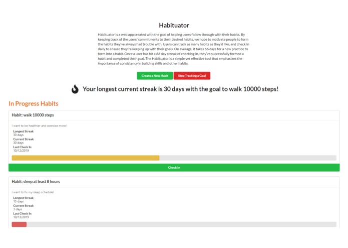 Habituator – screenshot 1
