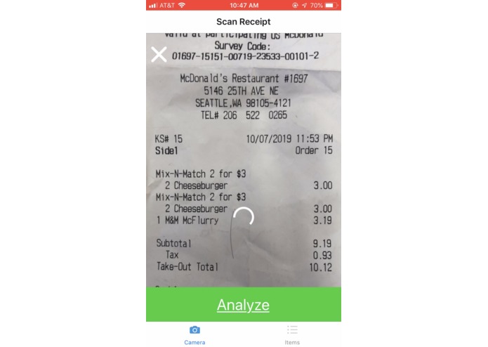 Repeat Receipt – screenshot 3