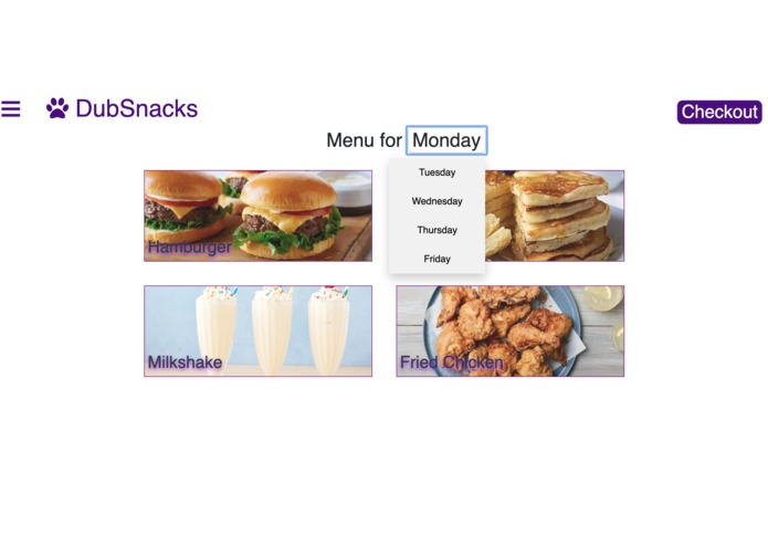 DubSnacks: Meal Plan App – screenshot 2