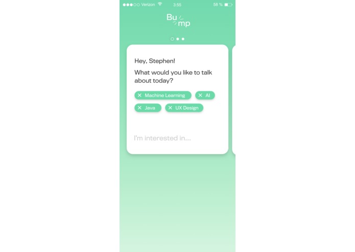 BUMP: Smart Location-Based Conversation Starter – screenshot 2