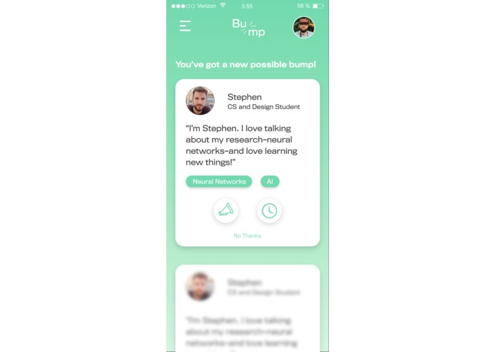 BUMP: Smart Location-Based Conversation Starter – screenshot 4