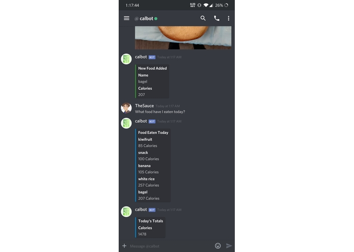 CalBot – screenshot 2