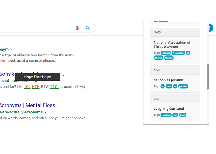 AcroName - Your personal acronym assistant – screenshot 3