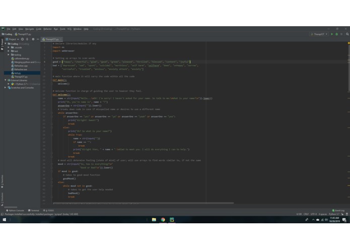 TherapiBot – screenshot 1