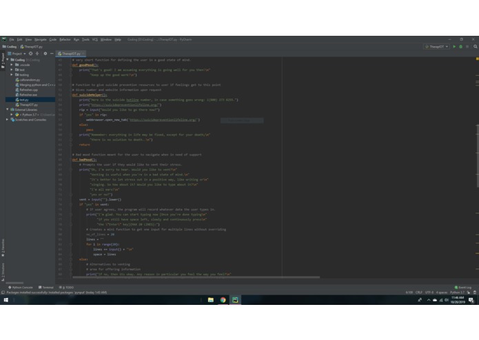 TherapiBot – screenshot 2