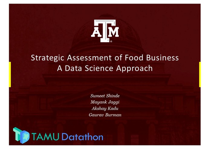 Strategic Assessment of Food Business (Goldman Sachs) – screenshot 1
