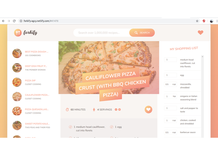 forkify – screenshot 1