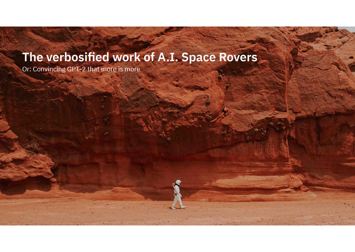 The verbosified work of A.I. Space Rovers: An A.I. Art Piece – screenshot 1