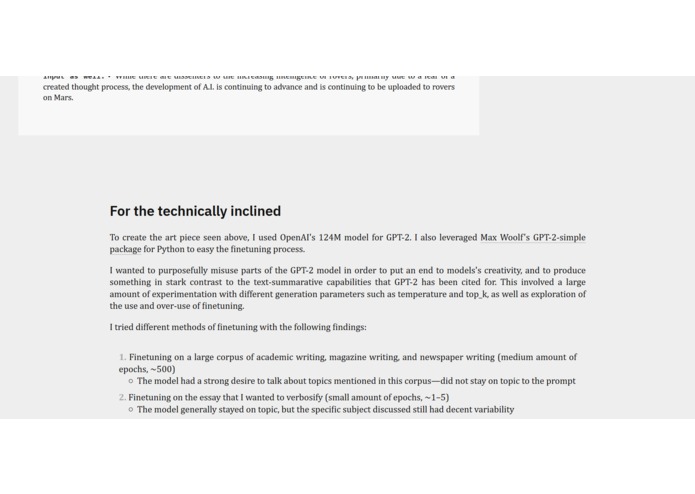 The verbosified work of A.I. Space Rovers: An A.I. Art Piece – screenshot 4