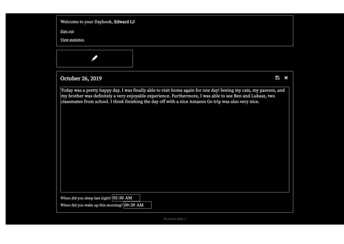 daybook – screenshot 6