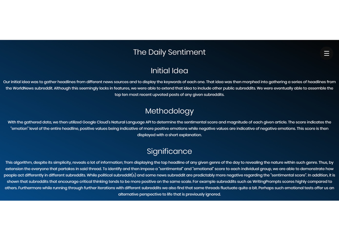 Daily Sentiment – screenshot 3