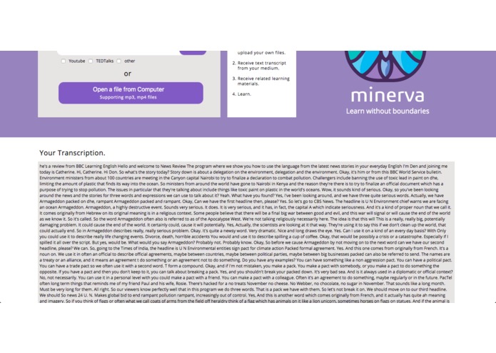 Minerva: an (AI) learning tool for all ages – screenshot 7