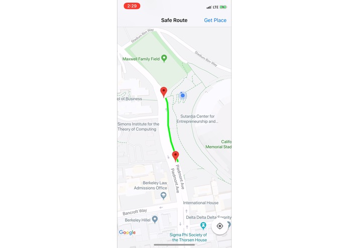 SafeRoute – screenshot 1