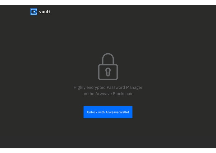 Arweave Vault – screenshot 1