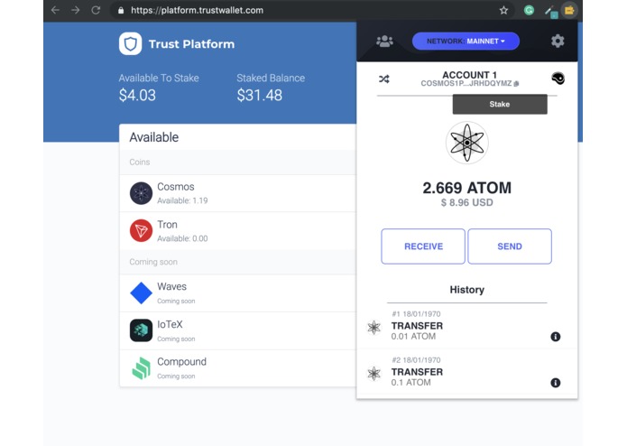 Universal DeFi Wallet – screenshot 1
