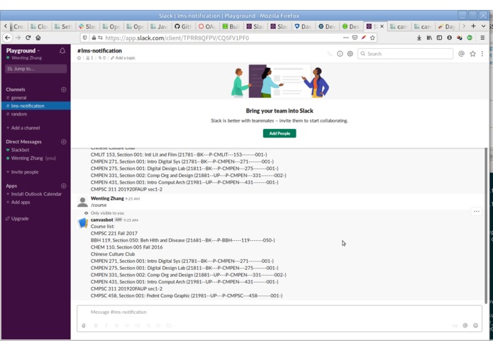 Transposit Canvas LMS Slack Bot – screenshot 4