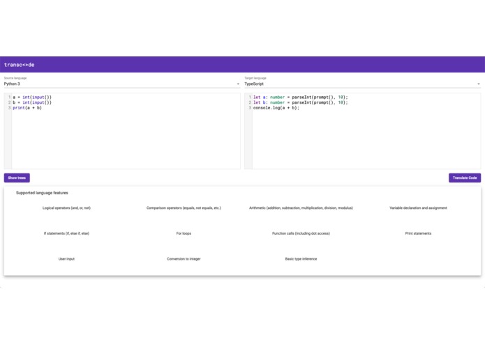 Transc<>de: Google Translate for Code – screenshot 3