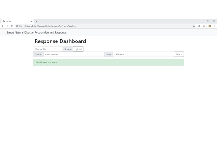 Smart Natural Disaster Recognition and Response (SNDRR) – screenshot 2