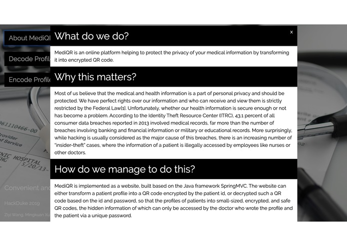 MediQR – screenshot 2