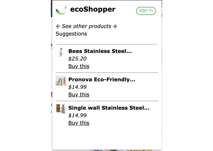 ecoShopper – screenshot 1