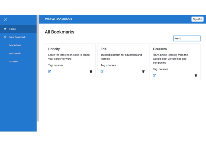 Weave Bookmarks – screenshot 3