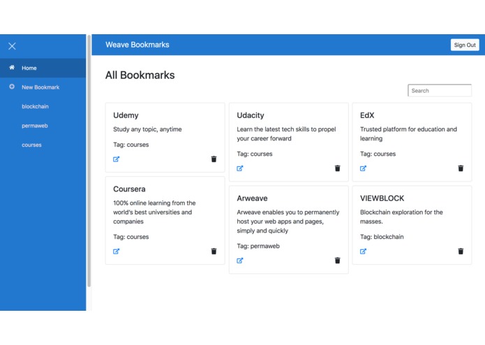 Weave Bookmarks – screenshot 2