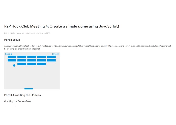 P2P Hack Club Website – screenshot 2