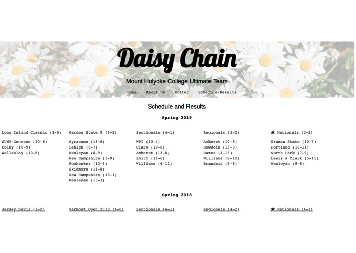 Daisy Chain Website – screenshot 1