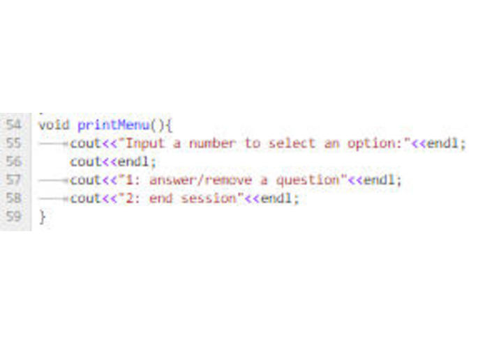 Class Questions – screenshot 1