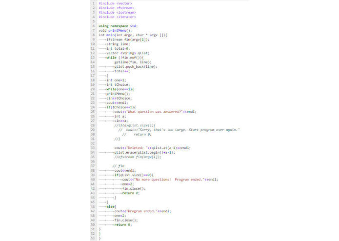 Class Questions – screenshot 3