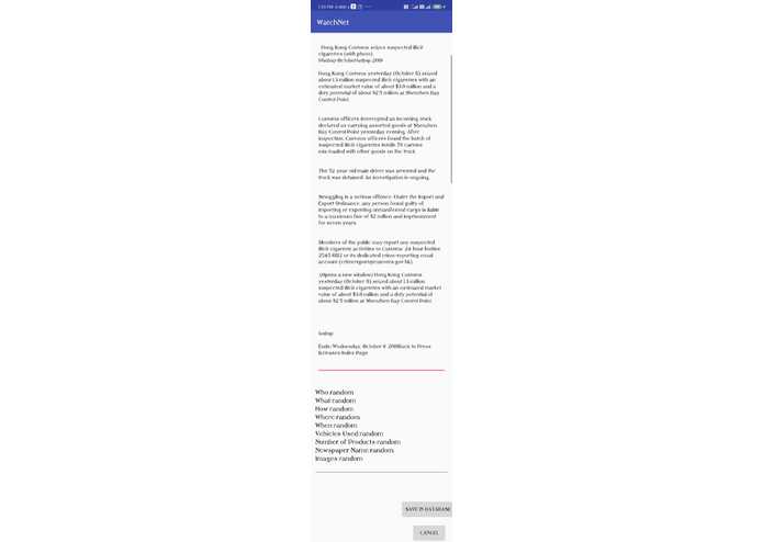 WATCHNET-Zoohackathon – screenshot 3