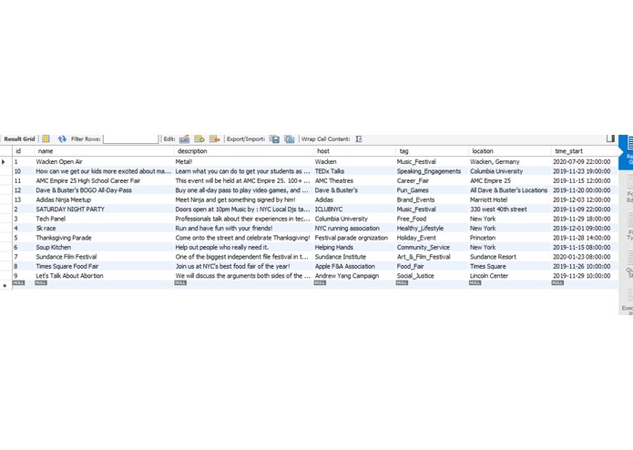 Evento – screenshot 1