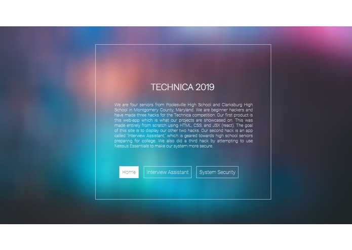 Portfolio Web-App – screenshot 1