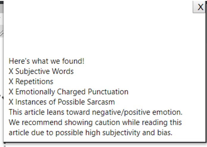 Bias Flagger – screenshot 2