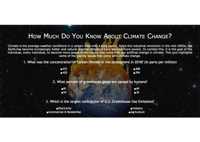 Climate Change Quiz – screenshot 1
