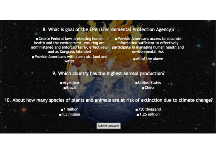 Climate Change Quiz – screenshot 3