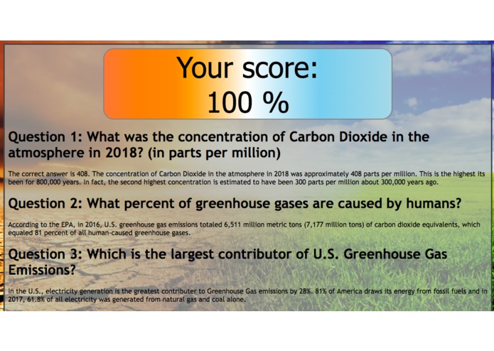 Climate Change Quiz – screenshot 4