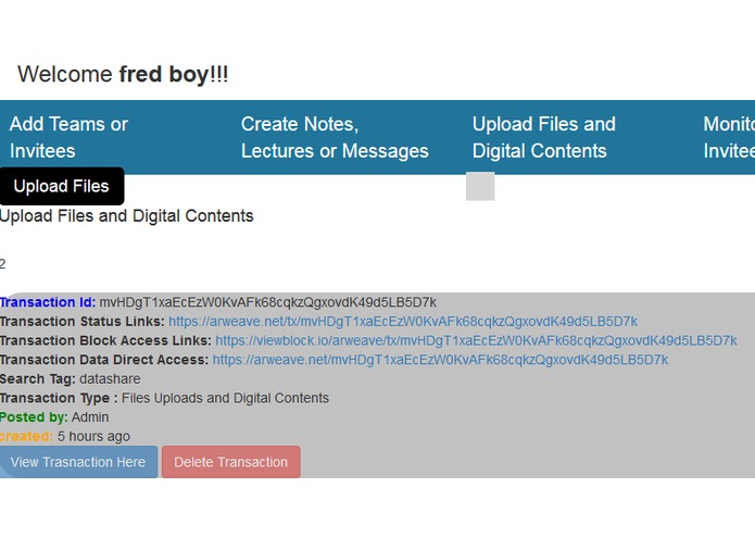 Datashare – screenshot 1