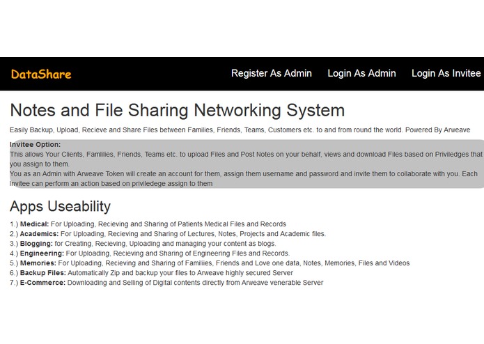 Datashare – screenshot 3