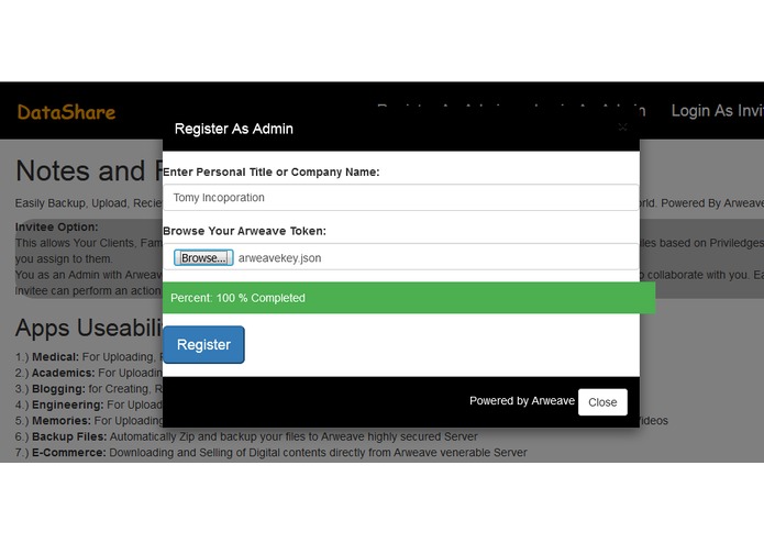 Datashare – screenshot 4