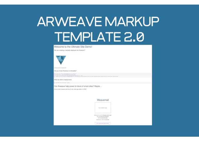 Arweave HTML Markup Template 2.0 – screenshot 1
