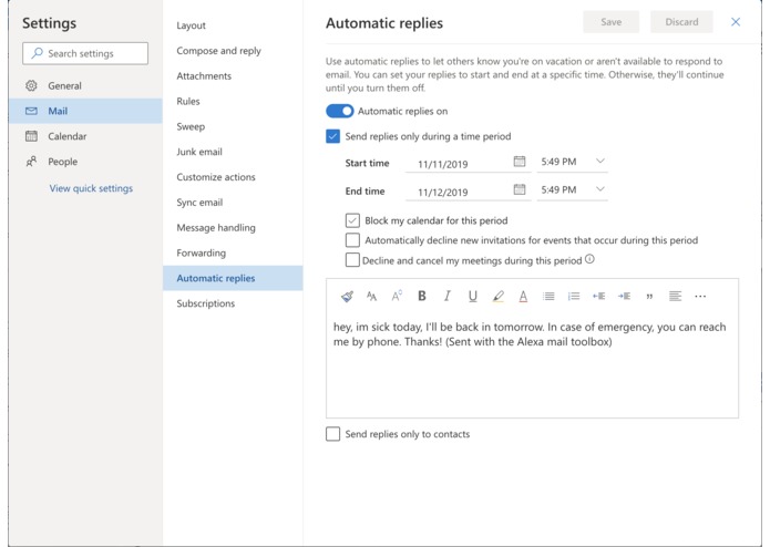 The Alexa Mail Toolbox – screenshot 2