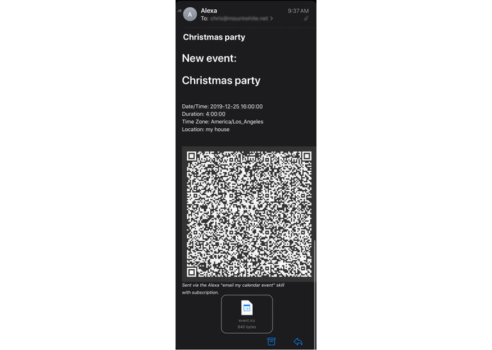 Alexa email my calendar event skill – screenshot 1